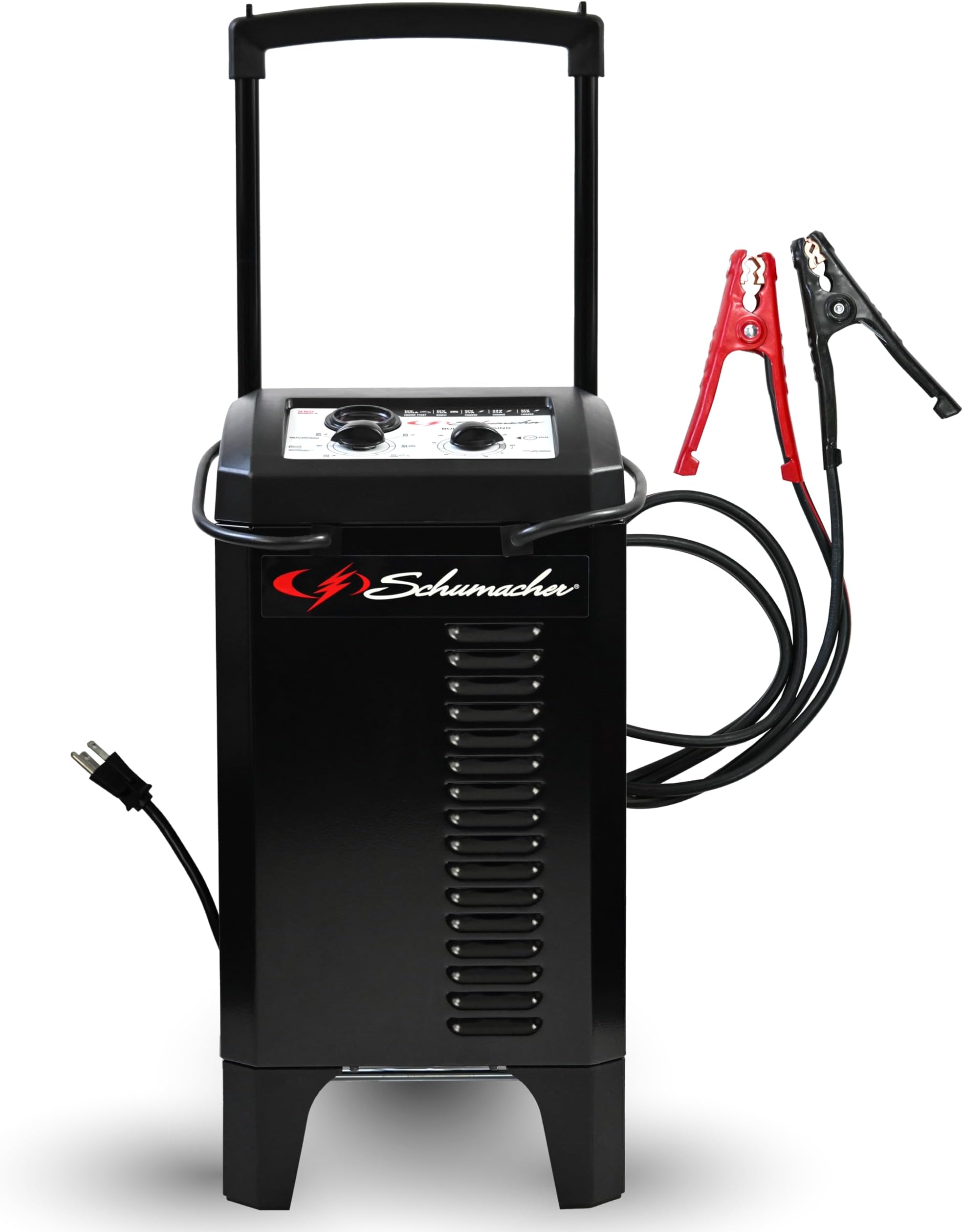 Wheeled Manual 10A Car Battery Charger and 200A Engine Starter, 2-in-1 Solution, 50A Boost, for 12V/24V Power Sport, Automotive, and Marine Batteries, SC1633
