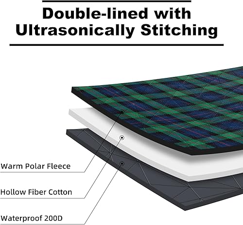 Miniatura 5 de Manta impermeable para exteriores, manta plegable de forro polar para eventos deportivos al aire libre, camping, conciertos, automóvil, mascota,