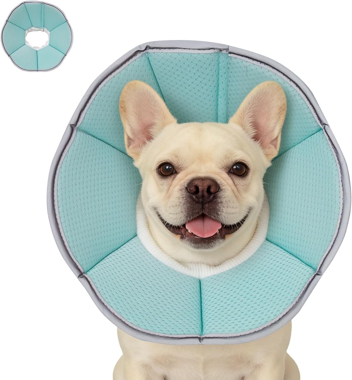 MAXFUT Dog Cone Collar,Soft Cone for Dogs to Stop Licking After Surgery,Non Inflatable Dog Donut Cone (Blue, XXL)