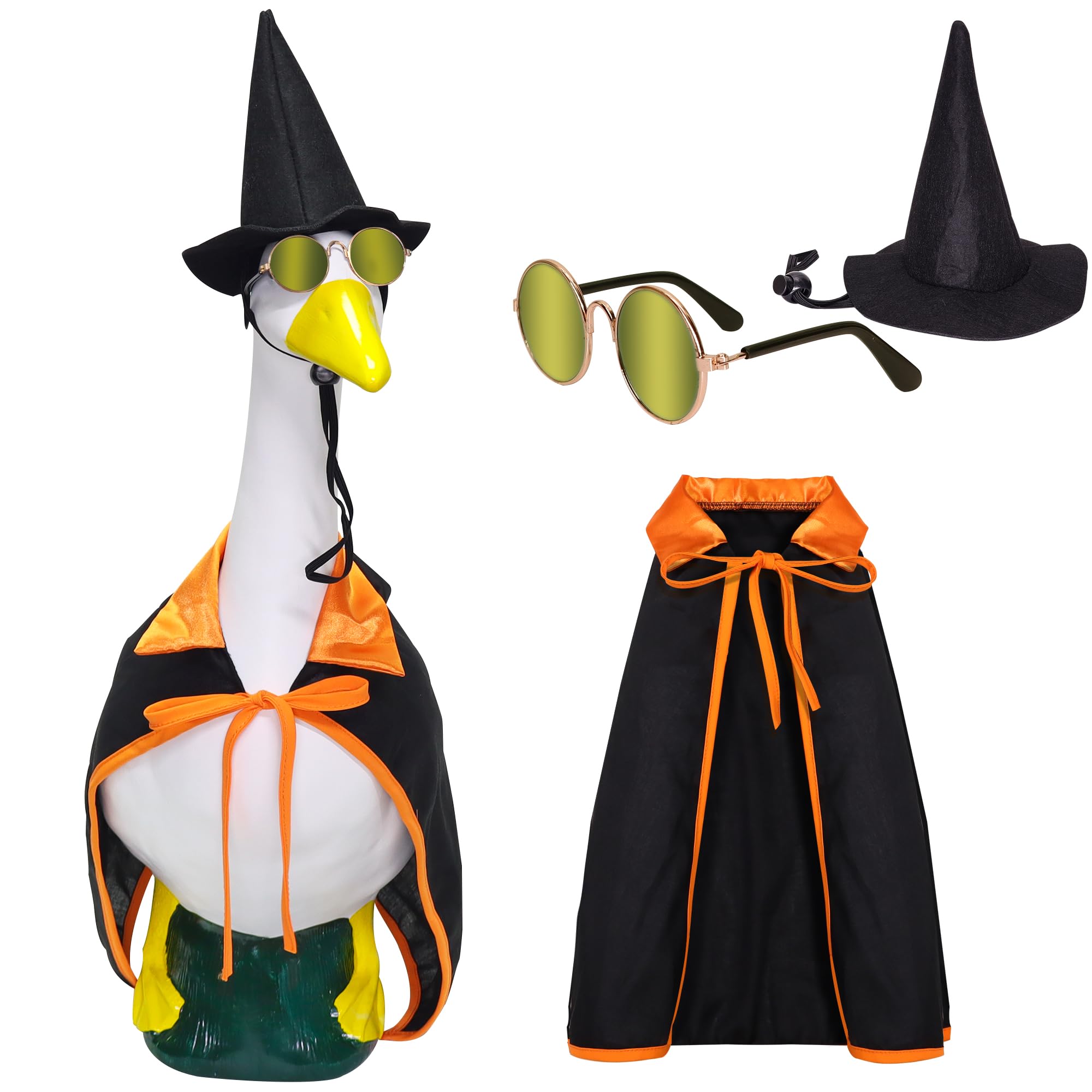 Halloween Goose Wizard Cloak Outfits for Party Decorations Orange