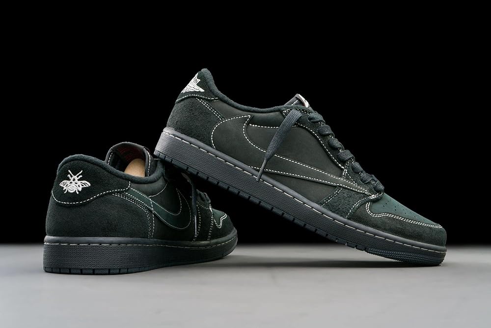 travis aj1 ファントムブラック 18cm Jordan Air 1 Low OG Travis Scott - Black Phantom - Tamanho 7.5