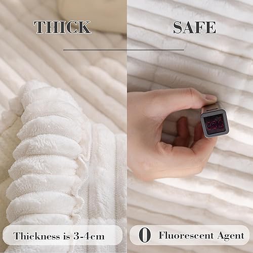 Miniatura 3 de Funda mullida para sofá para mascotas, lavable, antideslizante, lavable para sofás y protector de sofá para mascotas (blanco, 27.6 x 59 pulgadas)