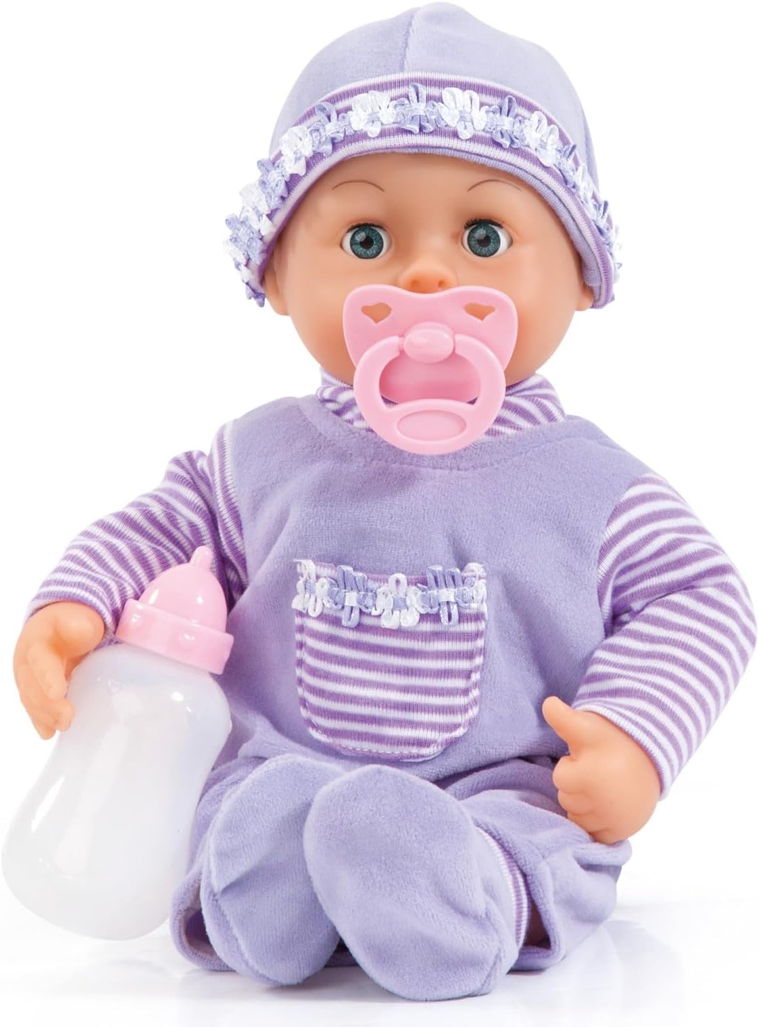 Bayer Design First Words Baby Soft Interactive 15" Doll with 24 Sounds & Accessories