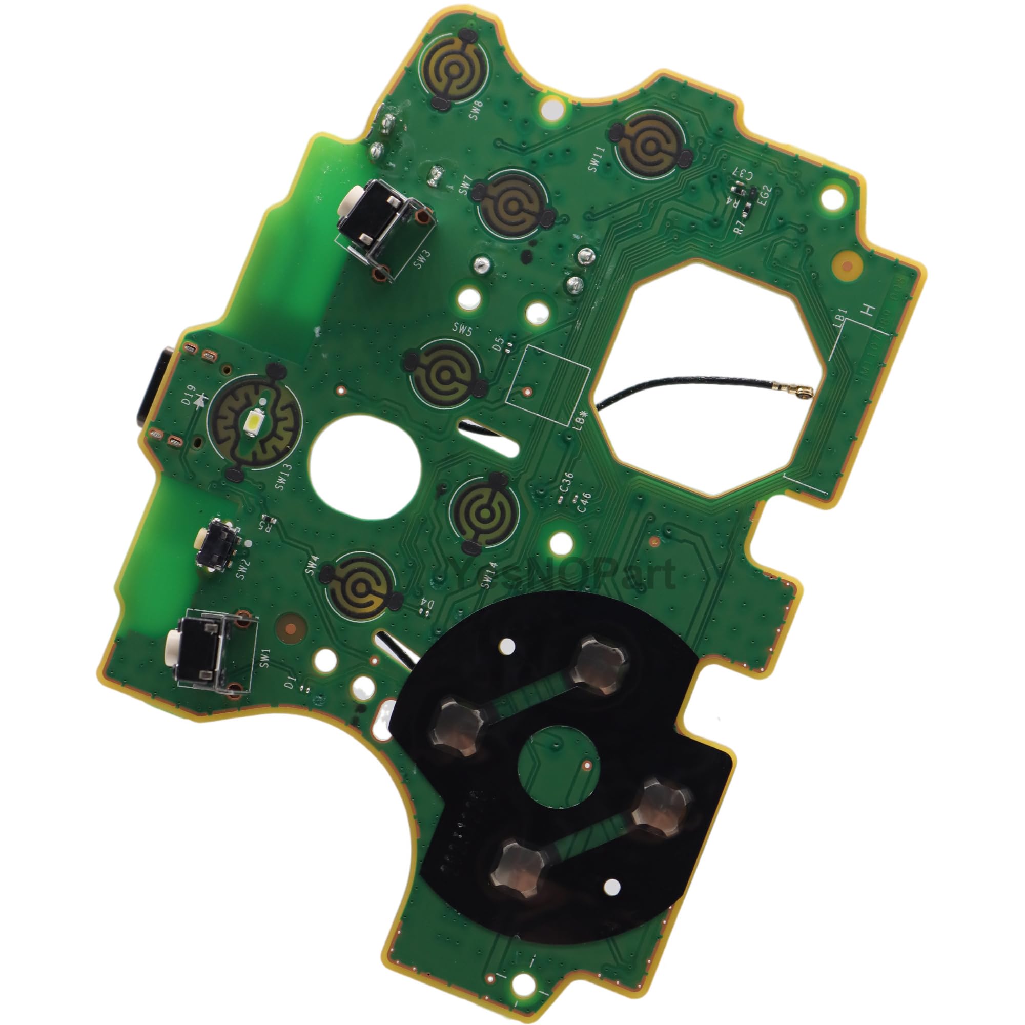 Carte mère USB-C D-Pad alimentation principale I/O de remplacement pour manette Xbox Series X/S modèle 1914