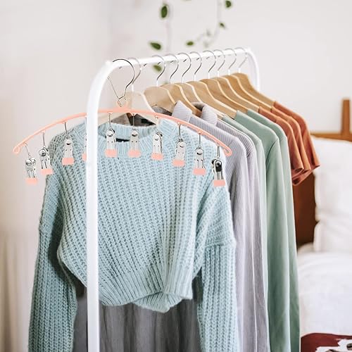 Miniatura 2 de Cabilock 10 clips de acero inoxidable para secar la ropa colgador de calcetines colgador de sombrero resistente al viento para ropa de bebé
