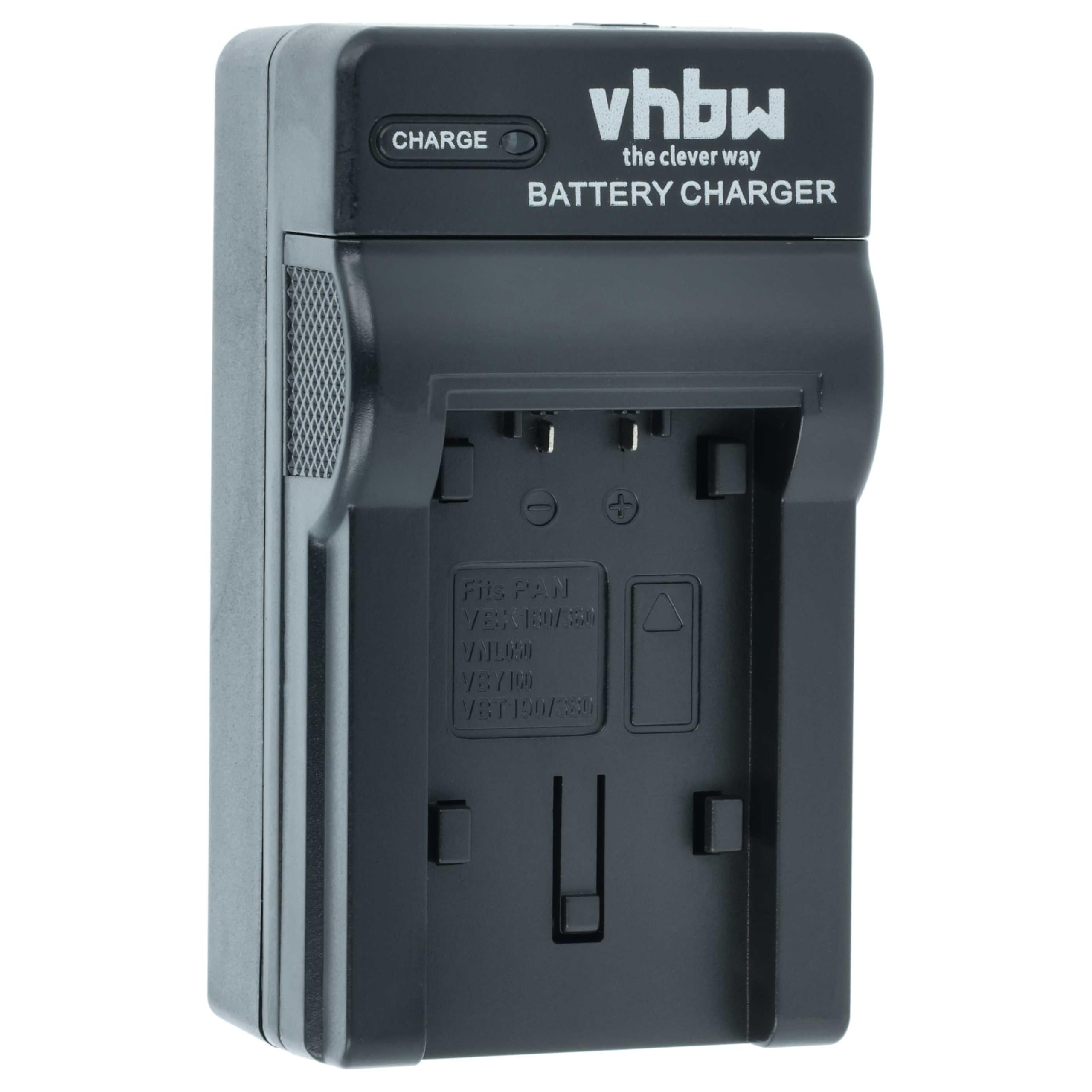 vhbw Ładowarka kompatybilna z Panasonic SDR-S45, SDR-S50, SDR-S70, SDR-T50, SDR-T70 baterii, kamer, DSLR -Wsparcie ładowania