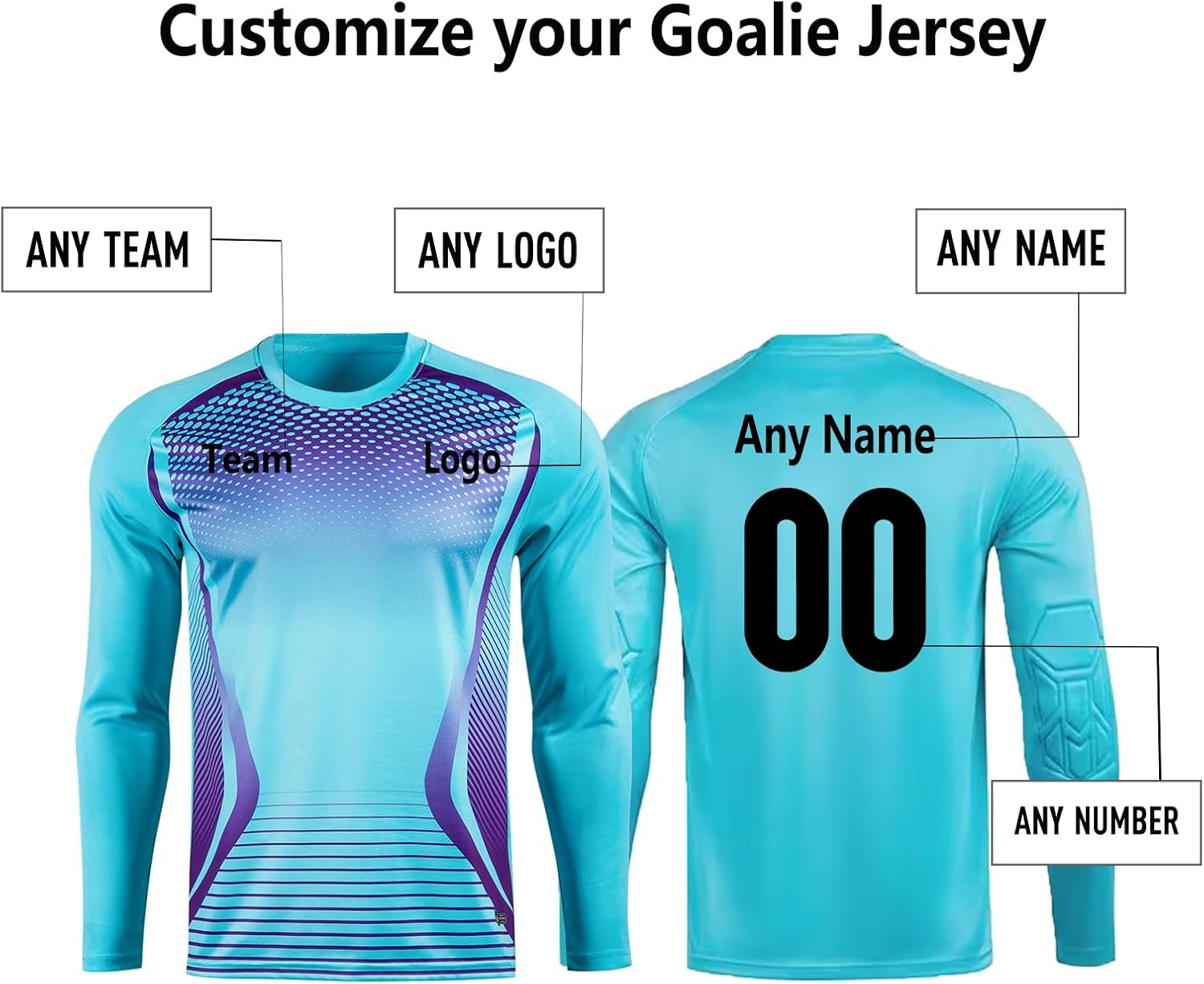 Customized Soccer Goalie Jersey Shirt for Adult/Kid Long Sleeve Goalkeeper Jersey Sports Uniform Suit - Image 2