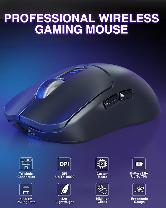 AULA Wireless Keyboard and Mouse Combo, F75 Pro Mechanical Keyboards,75% Gasket Hot Swappable Custom Keyboard+SC580 Wireless Gaming Mouse Black