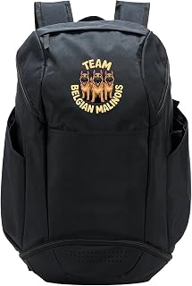 Cartoon Working Shepherd Pet Dog Breed Team Belgian Malinois Sport Backpack