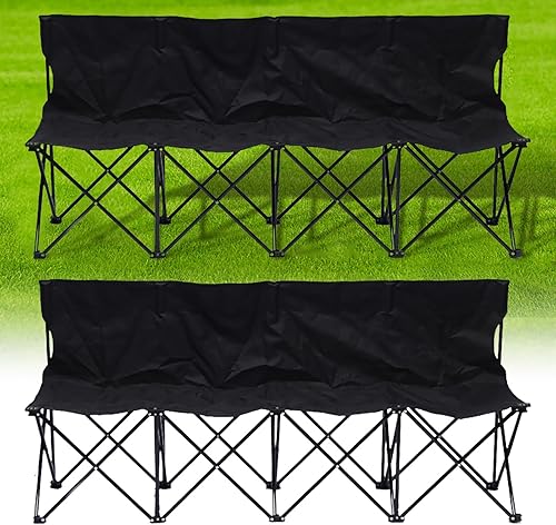 Miniatura 8 de Transportable Multiple Person Bending Chair for Outdoor Backpacking Excursions Permanent Mild Metal Frame with Against S