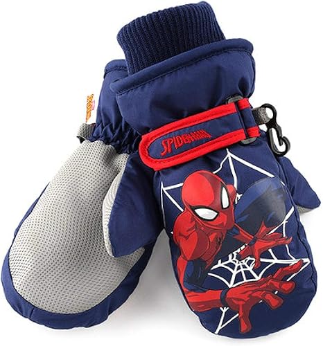 Caihuahua Baby,Clothing,Baby Boys 0-24m,Accessories,Gloves & Mittens Caihuahua Children's Ski Gloves Boys Plus Velvet Waterproof Spider-Man Baby Winter Wind and Cold Warm Playing Snow 2-5 Years Old A