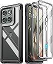 Poetic Guardian Case for Motorola Moto Edge 2025 [Not for 2024 Version], [20FT Mil-Grade Drop Tested], Full Body Hybrid Shockproof Bumper Cover with Built-in Screen Protector, Black/Clear