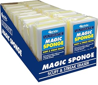 STAR BRITE Ultimate Magic Sponge Scuff & Streak Eraser | Magic Sponge with nano-scrubbers powerfully cleans scuffs, stains, and residues from fiberglass, vinyl, plastic.