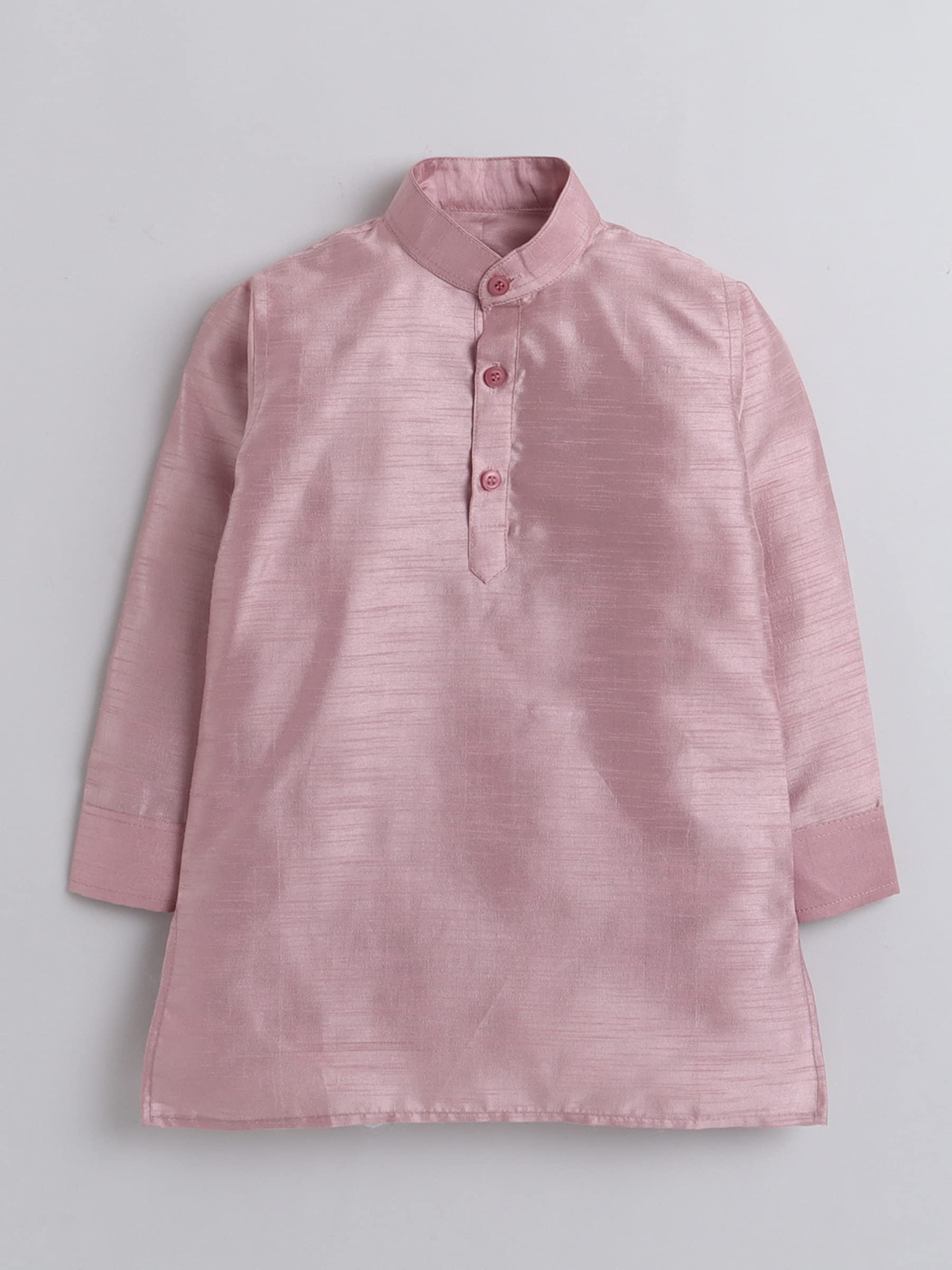AHHAAAA Kids Ethnic Cotton Silk Blend Nehru Modi Jacket Kurta & Pyjama Set for Boys 8104 (13-14 Years, Pink) 2