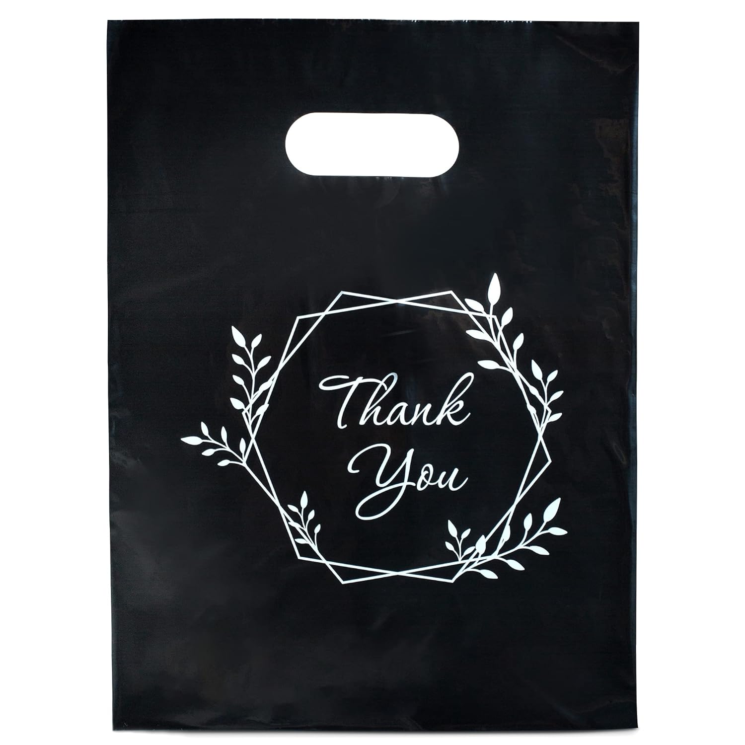 Choice Marts 100 Thank You Bags for Business Small Black