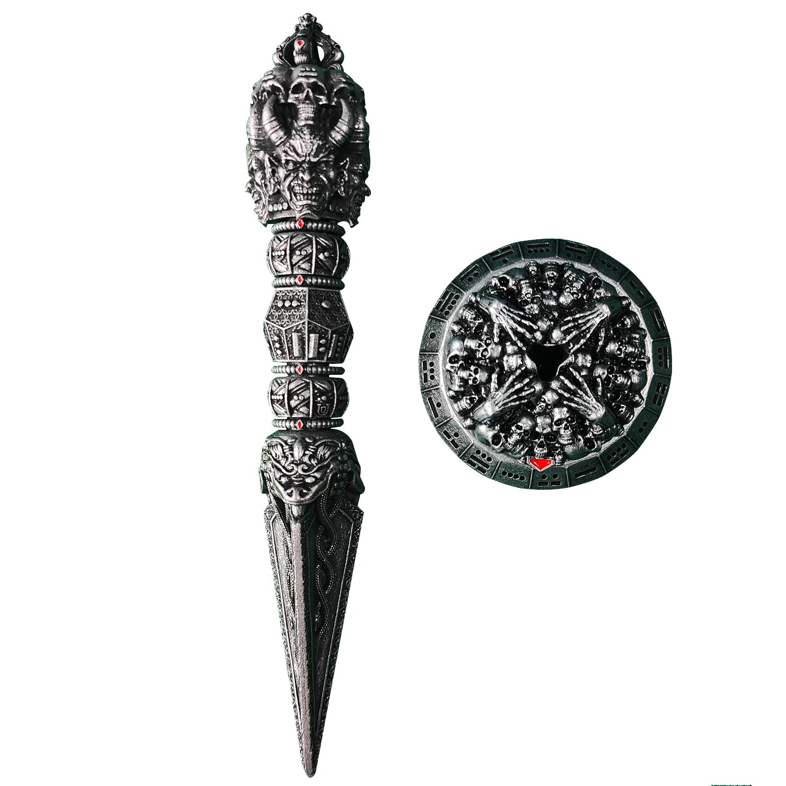 Unique Dice Metal Spinning DND Dice Set - D&D Zinc Alloy Spinner Dagger - Black โ image 1