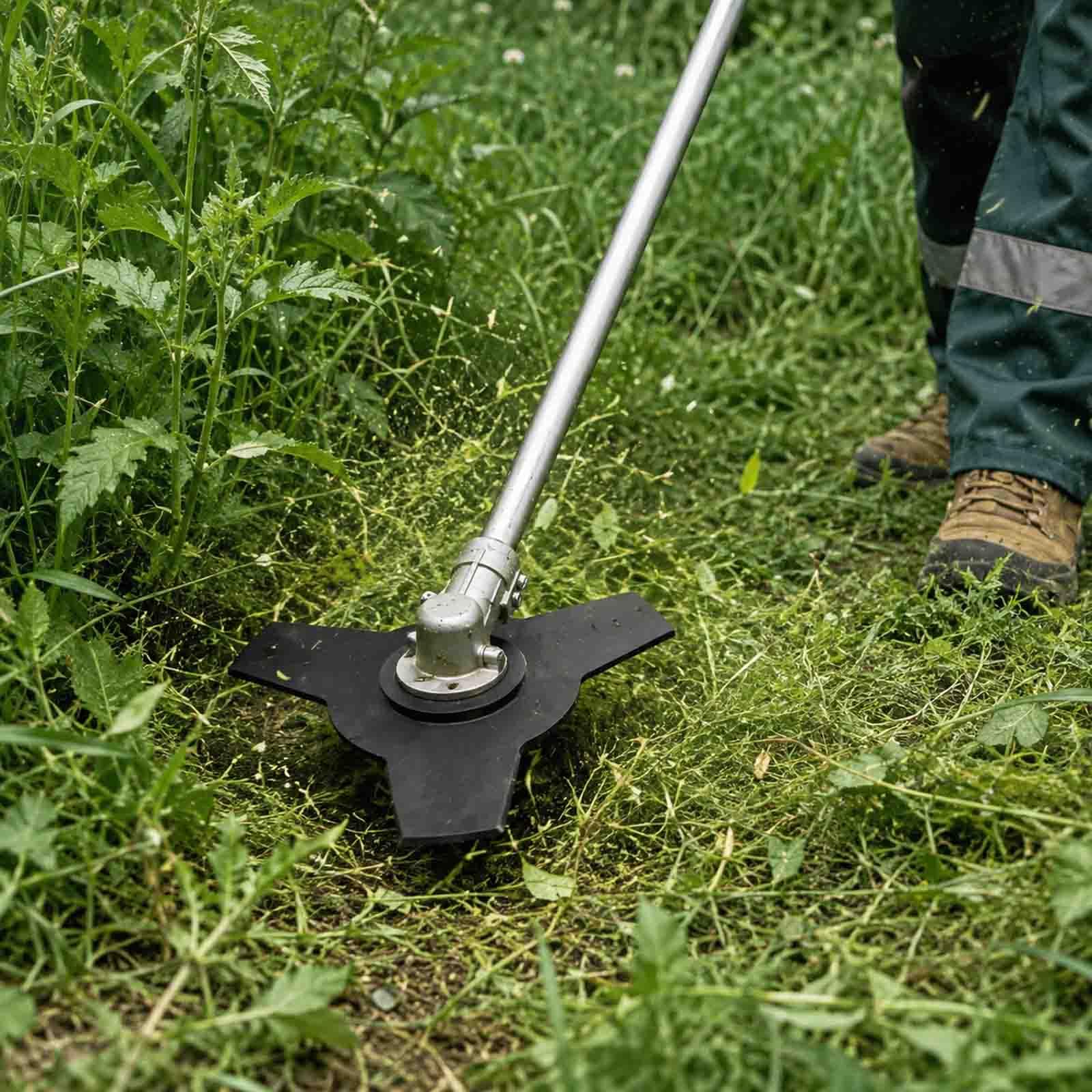 Lame 3 Dents en Acier Carbone pour Débroussailleuse pour Efco DS 3500 S, Lame de Rechange pour Herbes Épaisses, Mauvaises Herbes, Arbustes et Jardin
