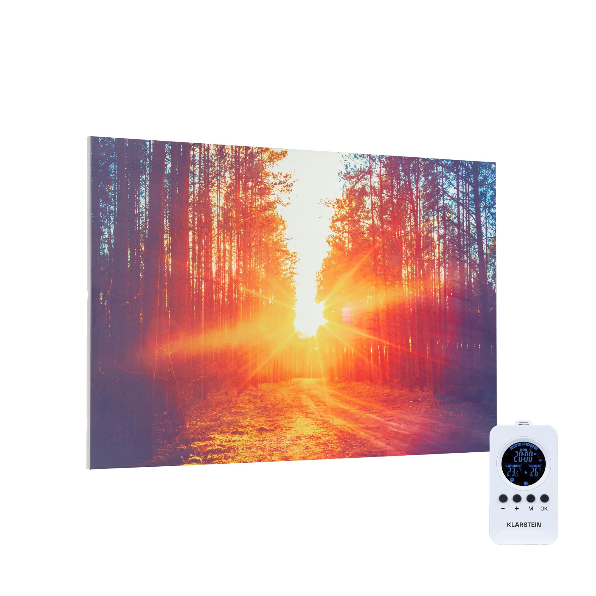 Klarstein Radiador Infrarrojos Pared Potencia, 720W, Placa Calor Bajo Consumo, Panel Radiante Bajo Consumo, Panel Infrarrojos Calefaccion, Calefactores Infrarojos Radiante Pared