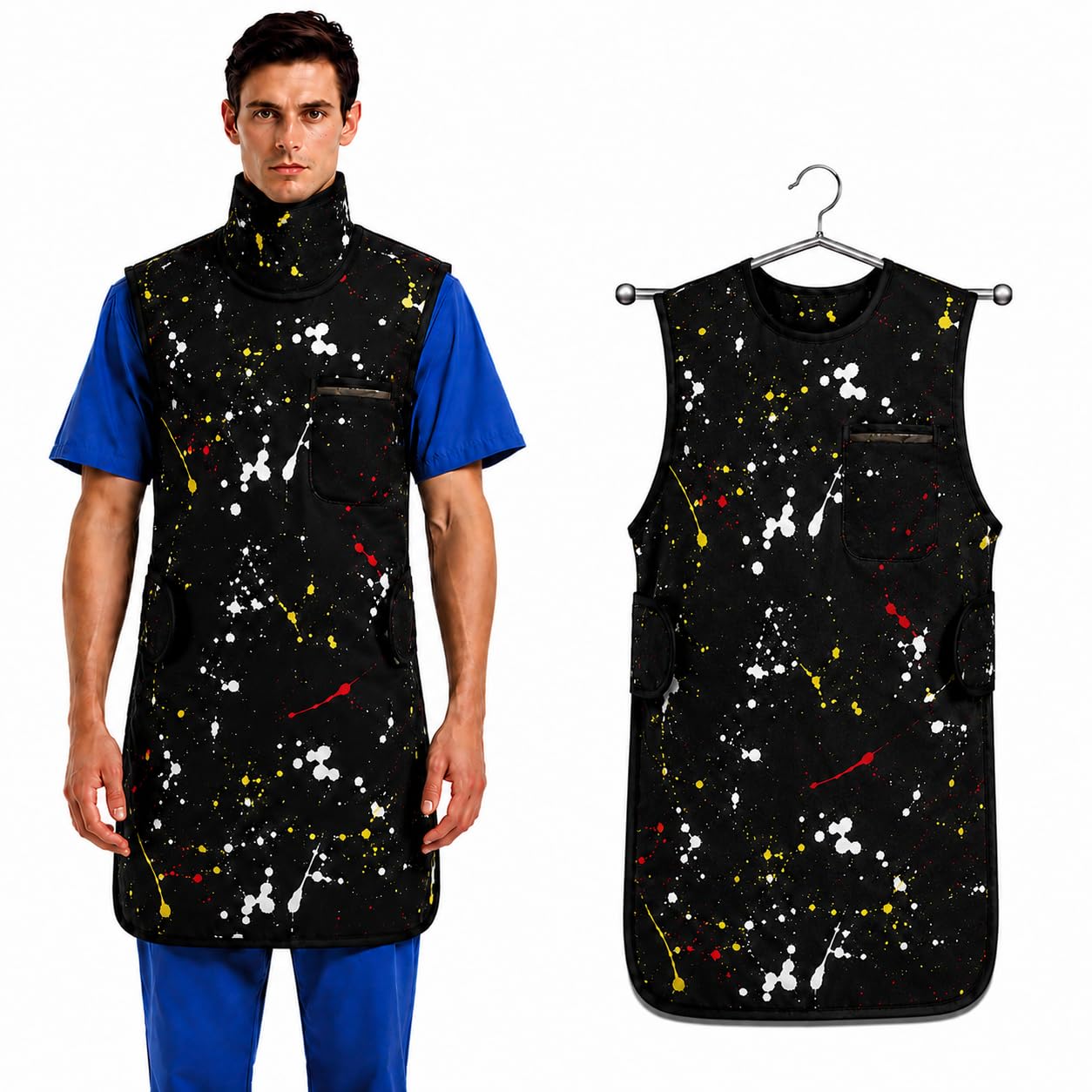 0.5mmpb Xray Lead Apron for Xray with Thyroid Shield and Hanger,Lead Gown,Dental Xray Shield