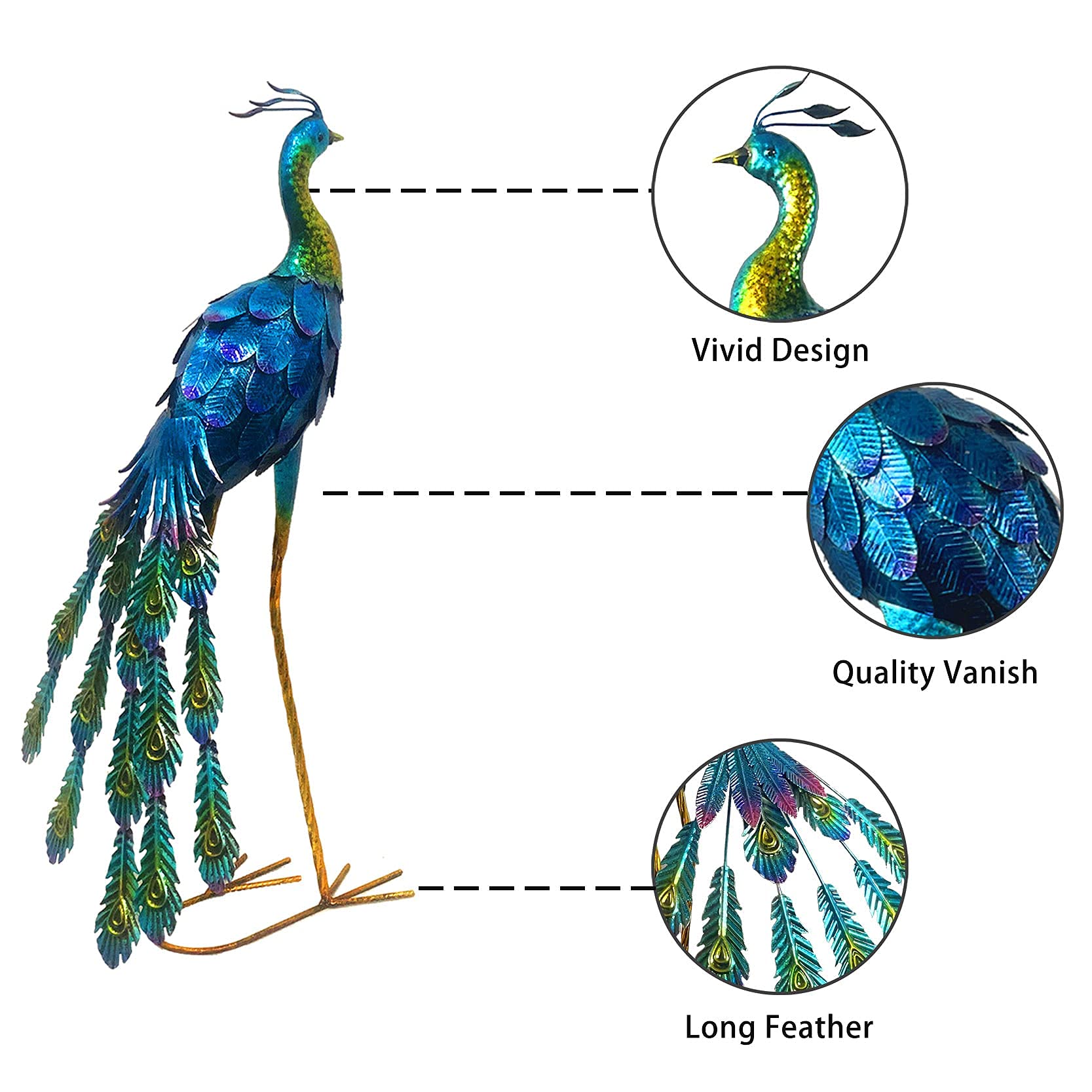 Gartenfigur Pfau