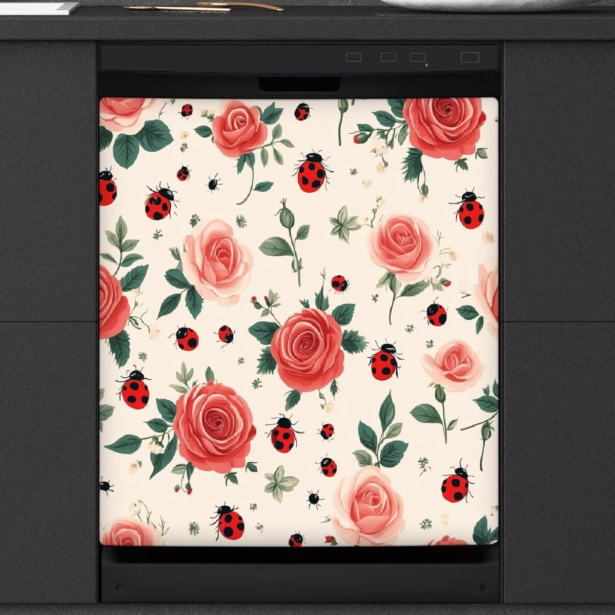 Aimant pour lave-vaisselle de cuisine 53,3x66 cm, décoration magnétique frigo grenouille