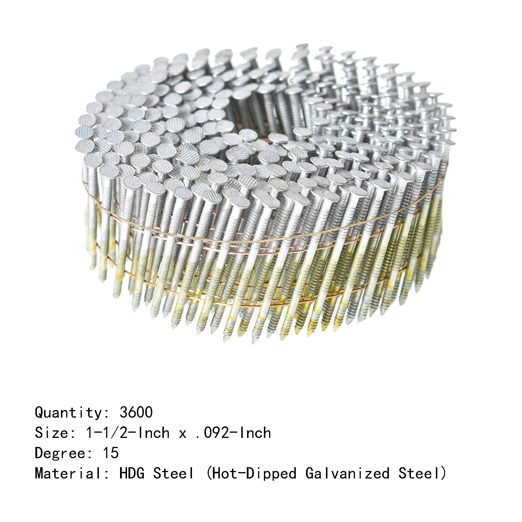 Snapklik.com : Marddpair 15 Degree Coil Siding Nails 1-1/2-Inch X .092 ...