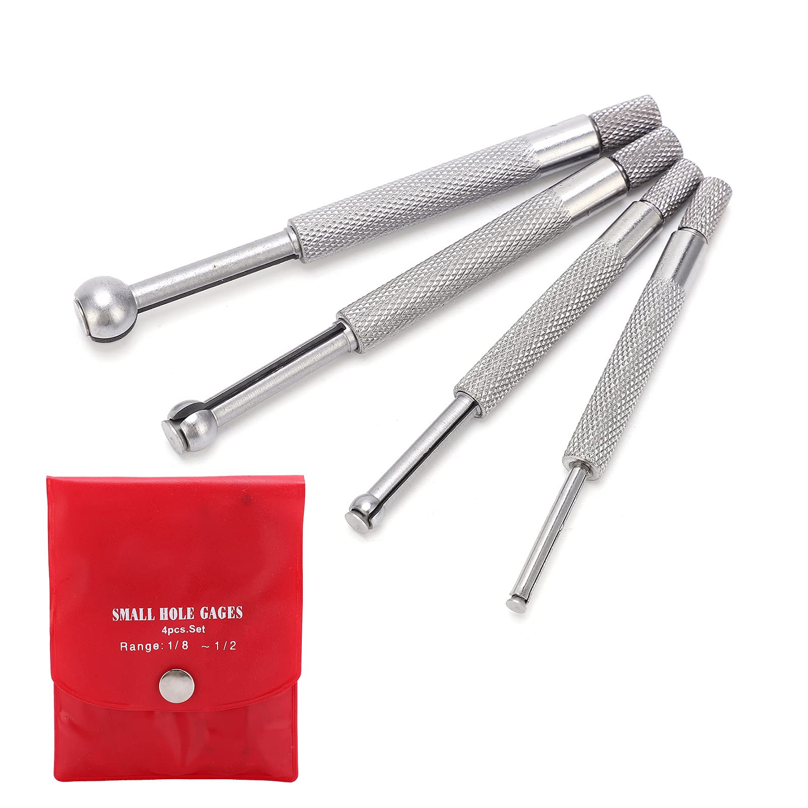 Calibro per Fori 4PCS Calibro Telescopico Calibro a Sfera Completo Set di Alesametri 3‑13 Mm per Misurazione di Scanalature di Fessure per Piccoli Fori