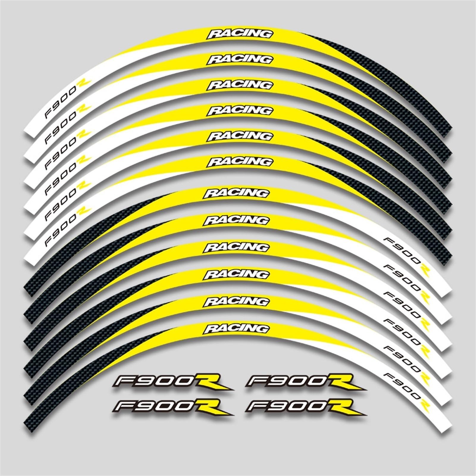 Motorcycle Wheel Front Rear Rim Reflective Sticker Decal Tire Decorative Kit Set for BMW F900R F900 R F900r Decorative(Color8)