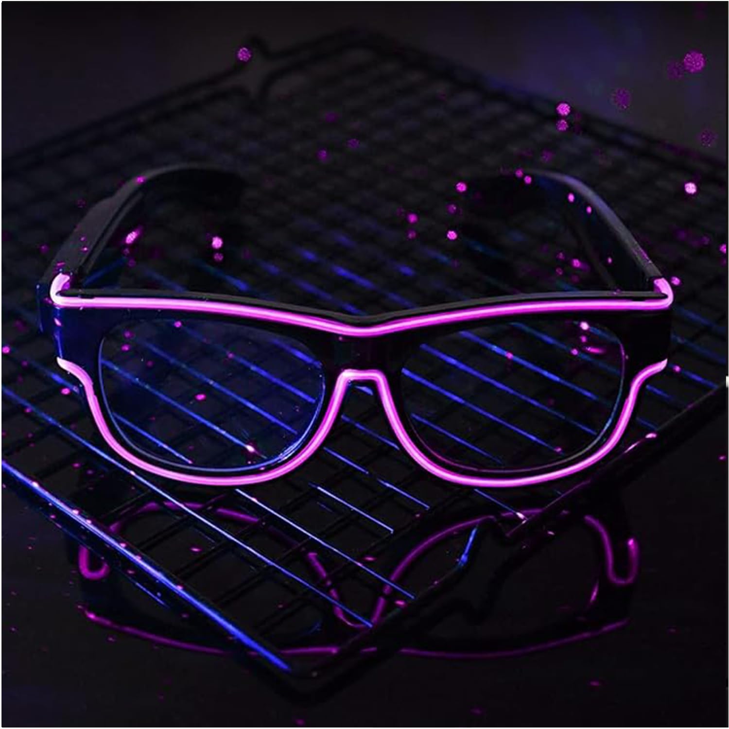 YeahBoom Bretelles et noeud papillon lumineux à LED pour hommes, bretelles lumineuses à LED, pour festival de musique, fête costumée d'Halloween,néon lumineux sombre fournitures de fête