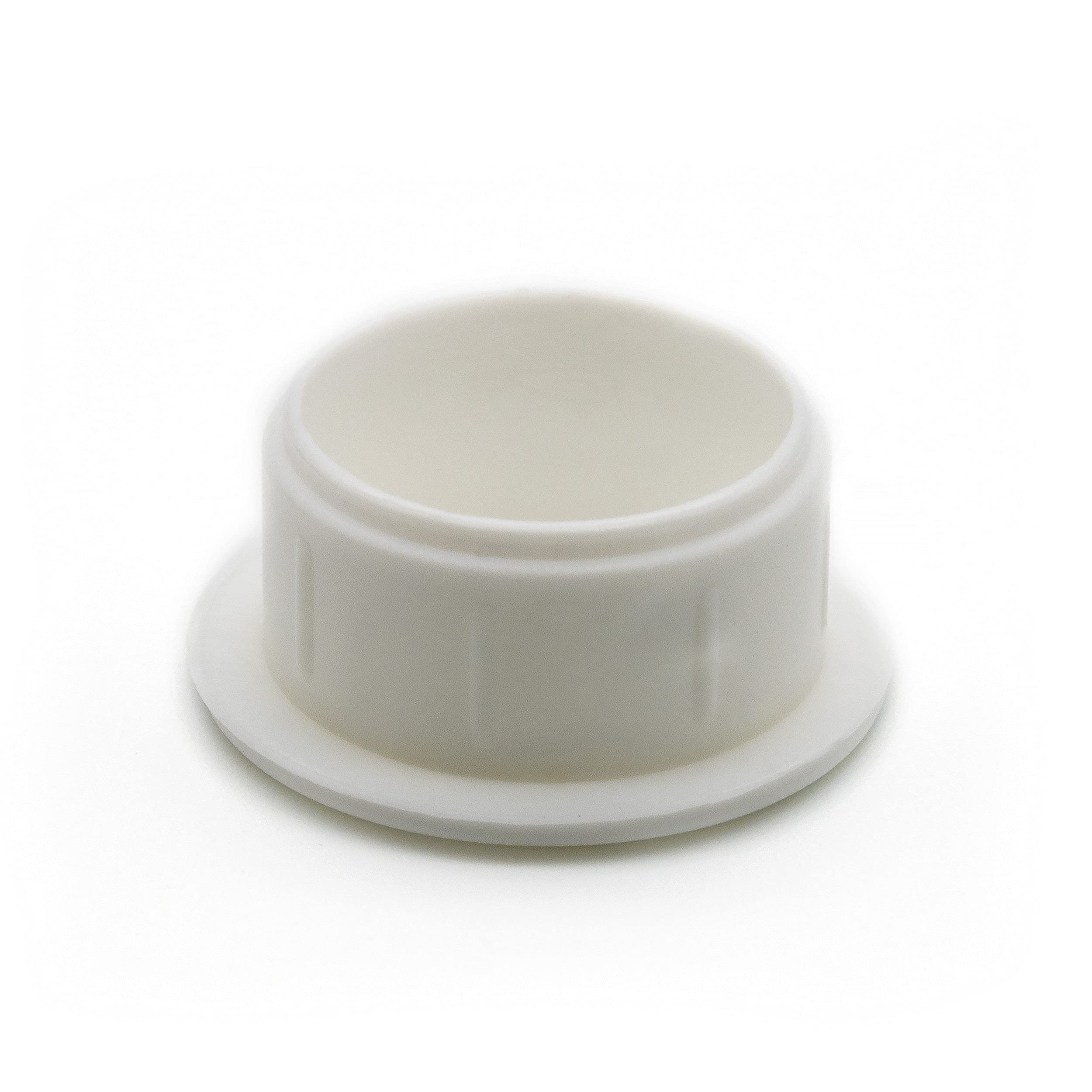Enkotrade 36 tappi di copertura in bianco | 8 x 4 | Foro Ø 4 mm, copertura tubo in polietilene di alta qualità, tappi in plastica, tappo, tappo cieco, tappo di chiusura