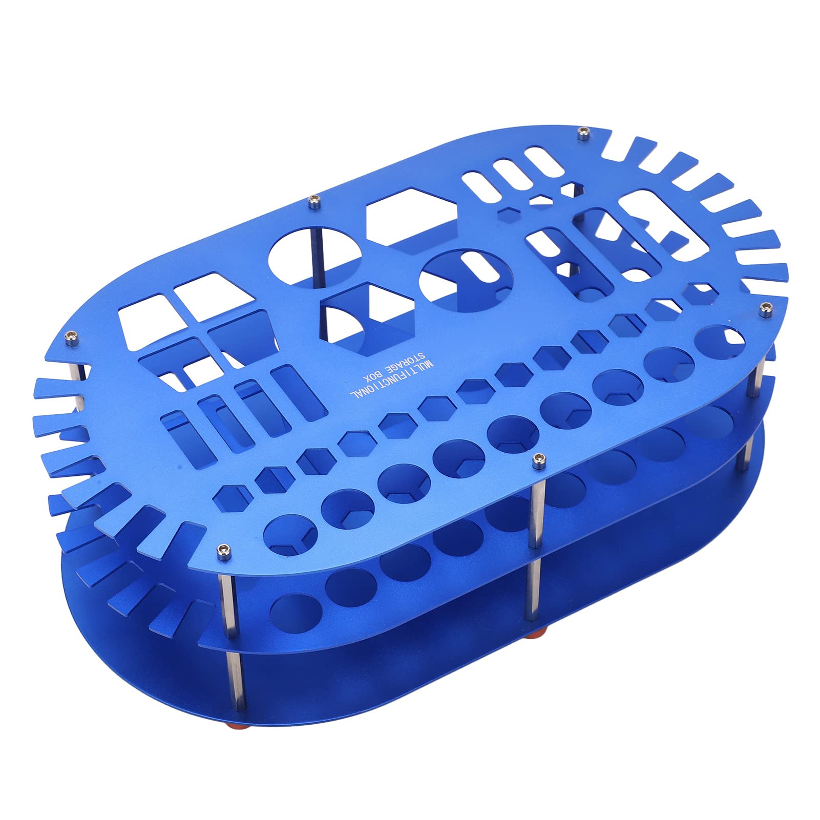 Screwdriver Organizer Stand, Wear Resistant Stable Flexible 42 Slots Aluminum Desktop Organizer Rack for Model Car(R783B Blue)-image-31