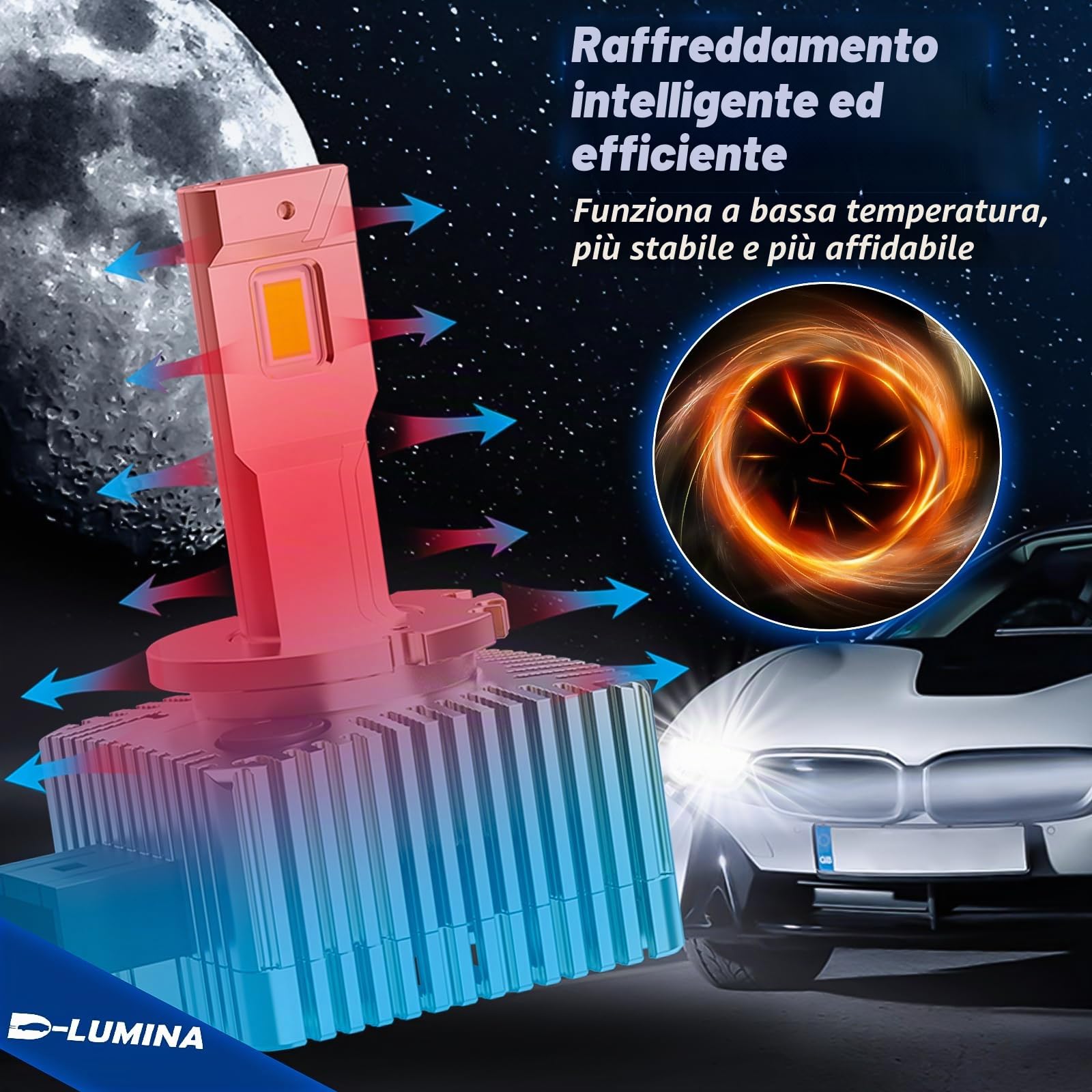 D-Lumina D1S D1R LED Lampadine LED per auto a prova di errore 100% Canbus 130W 26000LM Sostituisci lampadine allo xeno HID OEM Plug and Play - 2 lampade