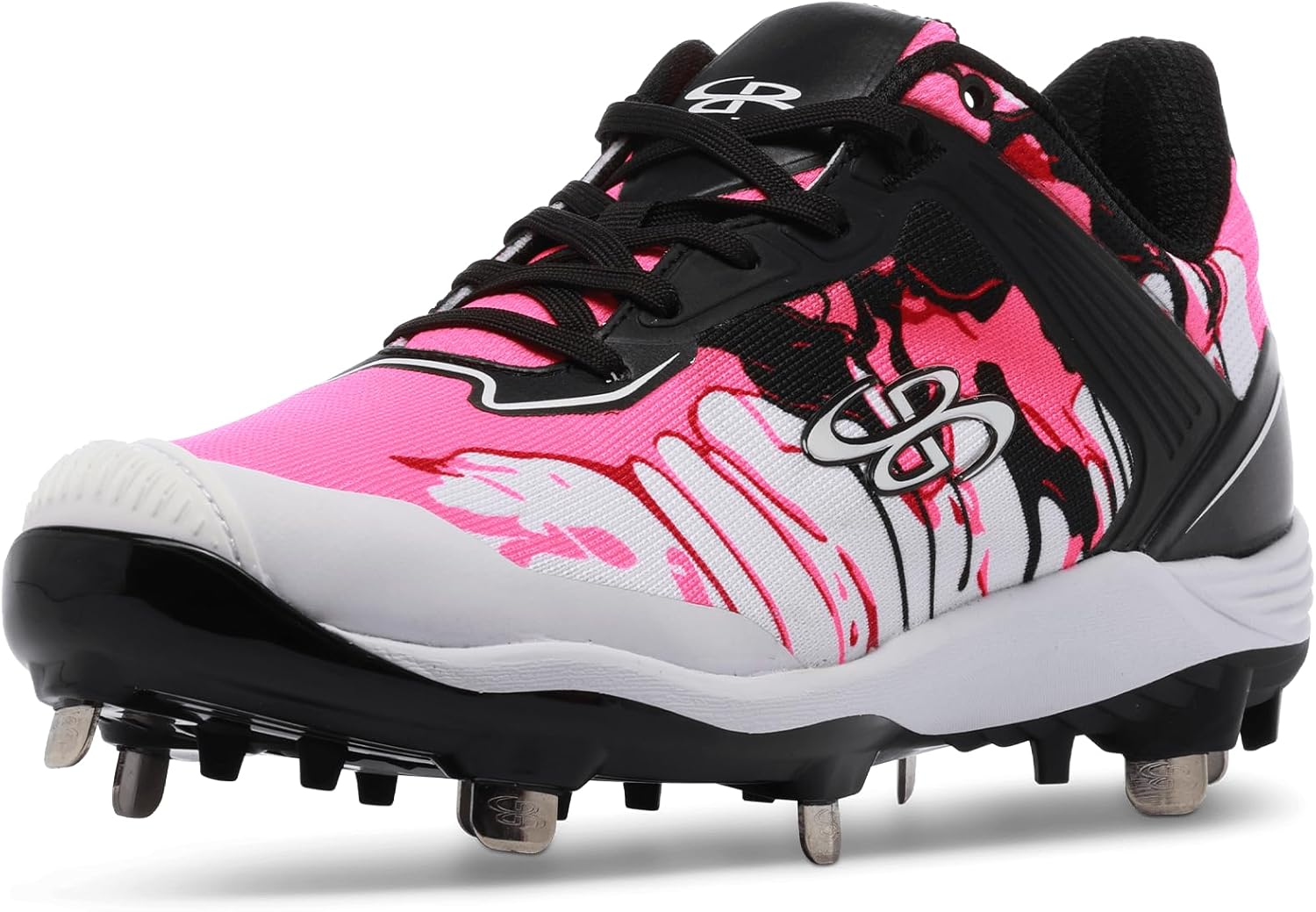 Boombah Viper Women's Metal Cleat - Graffiti Drip Pitching Toe - Multiple Color Options - Multiple Sizes