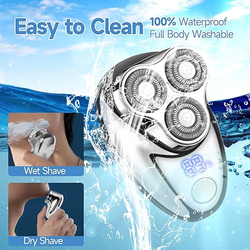 Miniatura 2 de Mini afeitadora eléctrica, mini maquinilla de afeitar portátil, afeitadora impermeable recargable por USB para viajes a la oficina, recortadora