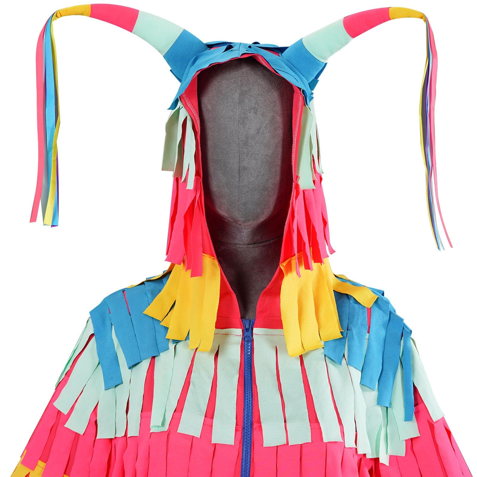 Karneval Kostüm Damen Und Herren Piñata Overall Stulpen Mehrfarbiger Beinstulpen Lustiges Fiesta Outfit Halloween Cosplay Unisex Einteiler Faschingskostüm