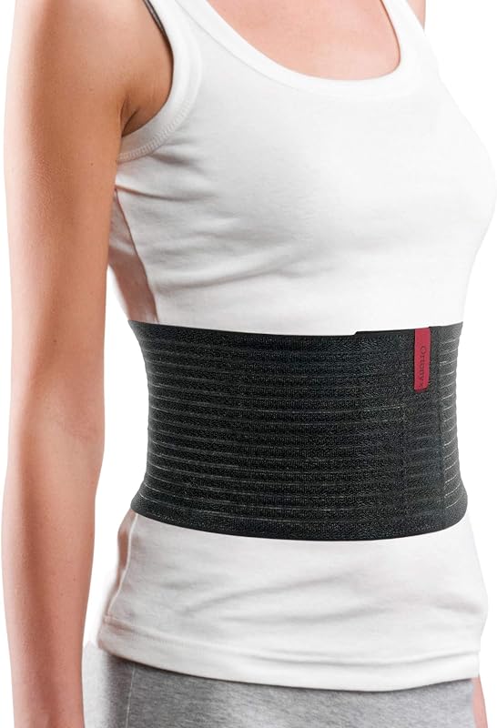 ORTONYX Abdominal Binder for Women Men. 6.25" Wide Belly Compression Wrap | All-Over Hook-and-Loop Adjustment. Post Surgery, Postpartum, C-Section, Hospital Grade Belly Band. Stomach Support Belt.