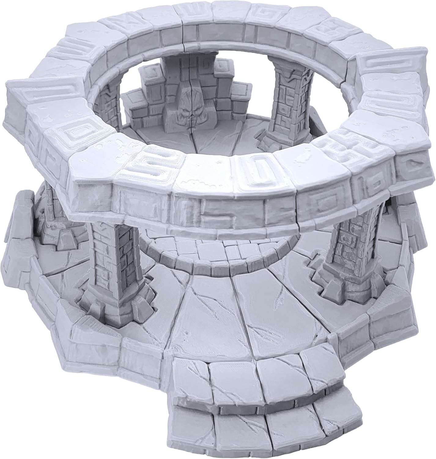 Forgotten Circular Temple - DND Terrain - Tabletop RPG Scenery and Wargame Terrain for 28mm Miniatures