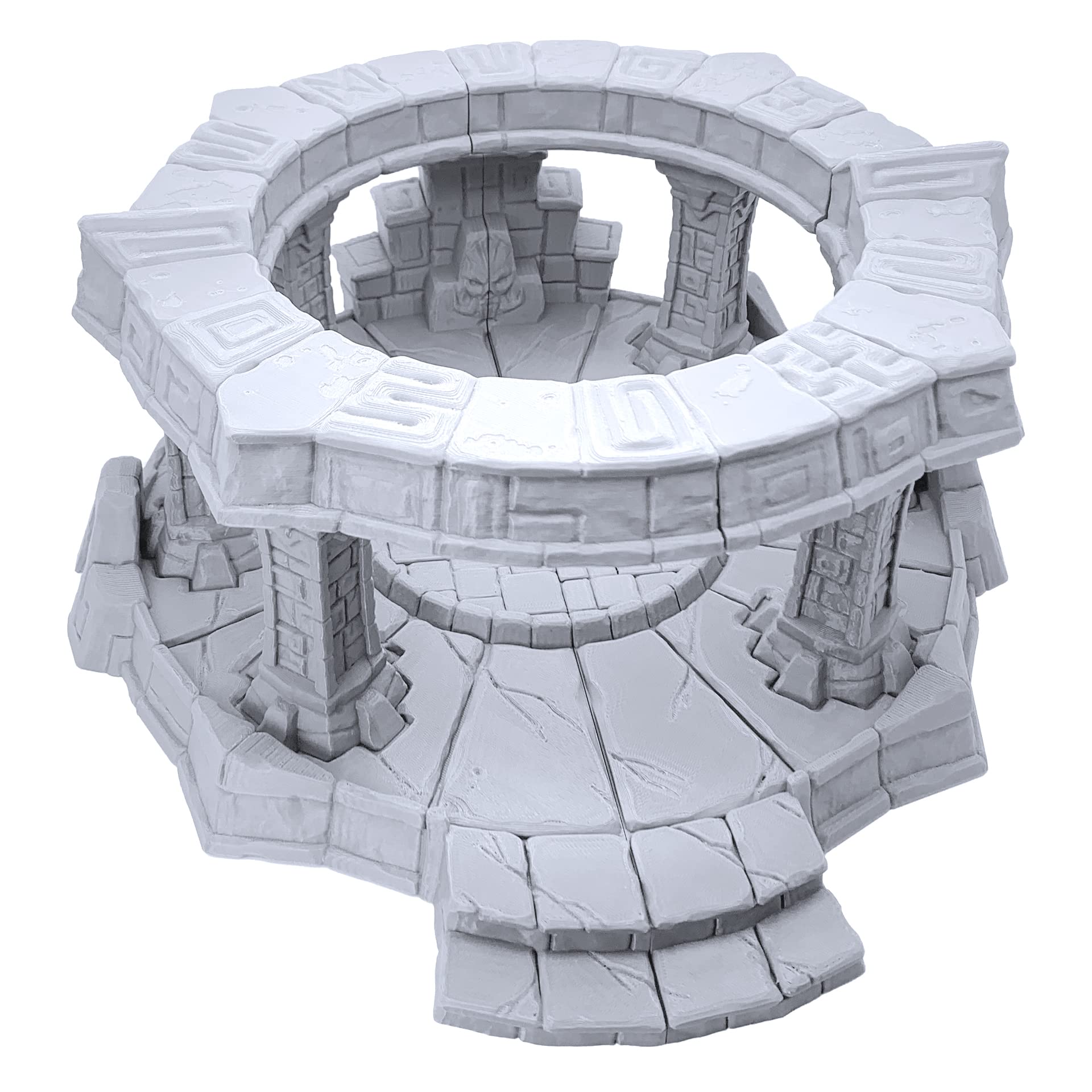 Forgotten Circular Temple - DND Terrain - Tabletop RPG Scenery and Wargame Terrain for 28mm Miniatures