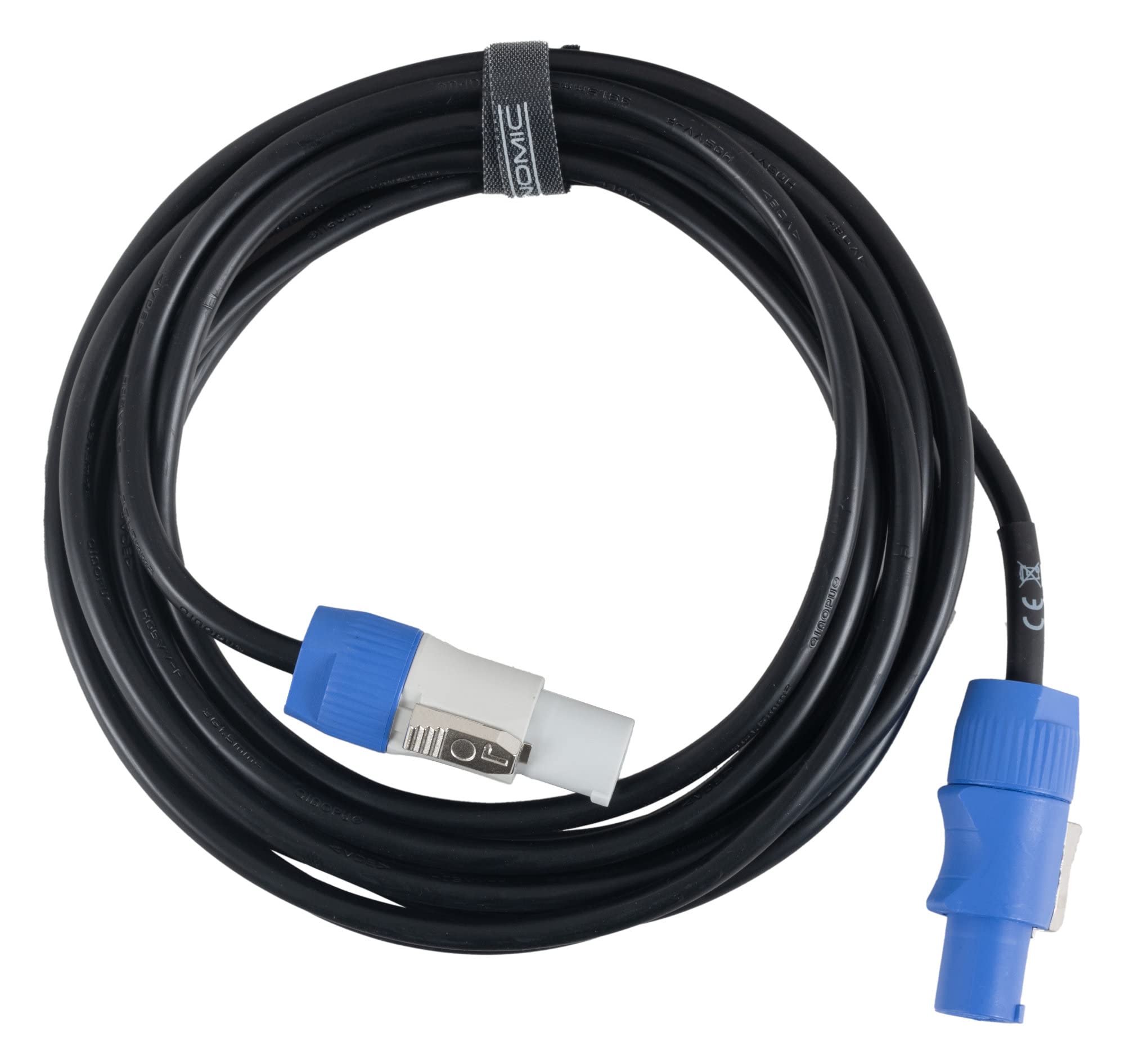 Pronomic Power Twist 5 Stromkabel Set - 2 Kabel zur Stromversorgung von Aktiv-Lautsprechern und Scheinwerfern - PowerCon-kompatible Stecker - Kabel (H05VV-F) mit 3X 1,5 mm² - Länge: 5 m - Schwarz