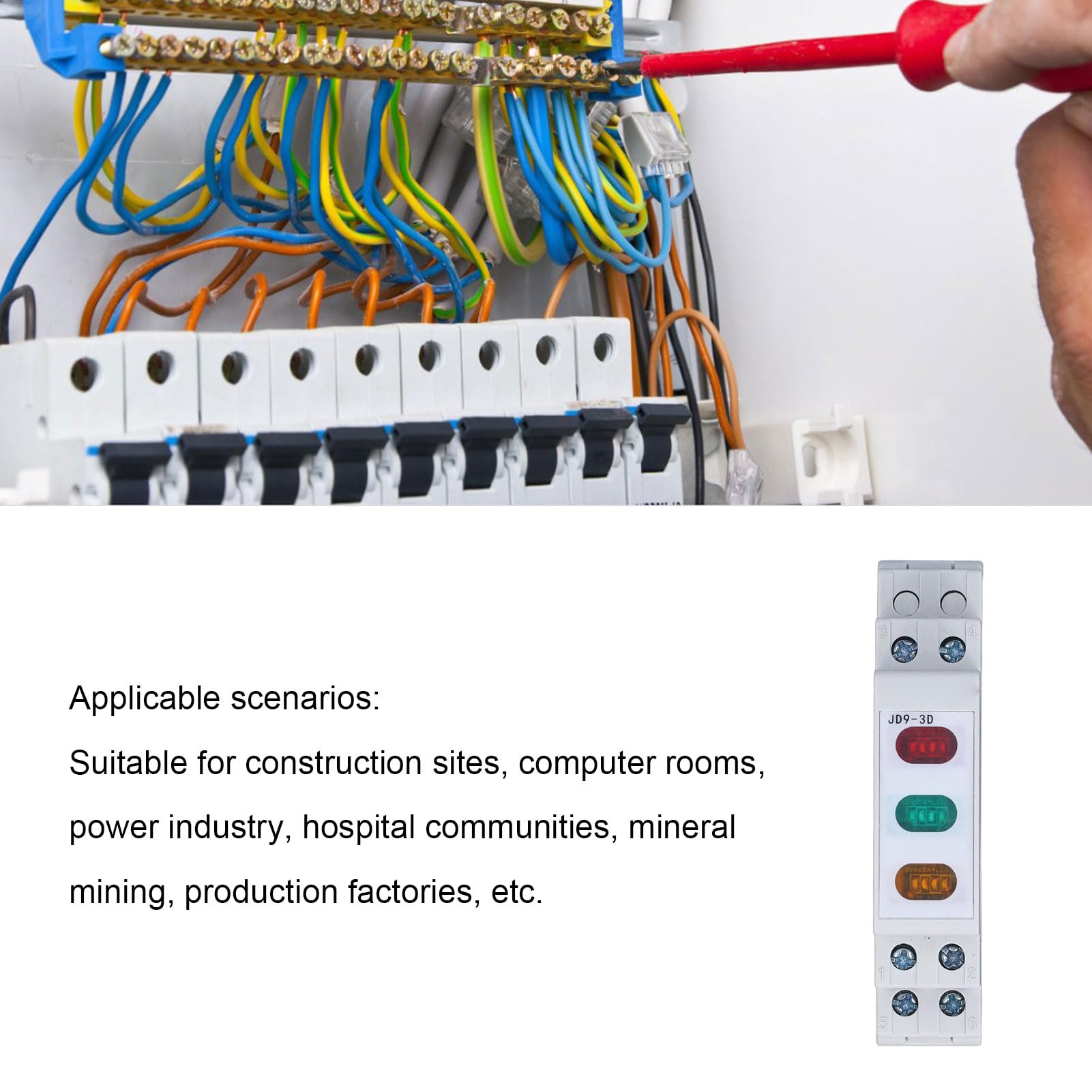 Lampada Spia LED 230V Rosso Giallo Verde per Guida DIN Segnalazione Stato Circuiti Elettrici Quadri Industriali e Automazione