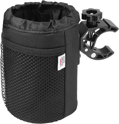 KEMIMOTO Portavasos para motocicleta, portavasos para motocicleta de tela Oxford con abrazadera tipo cocodrilo de 0.6"-1.5", accesorios universales