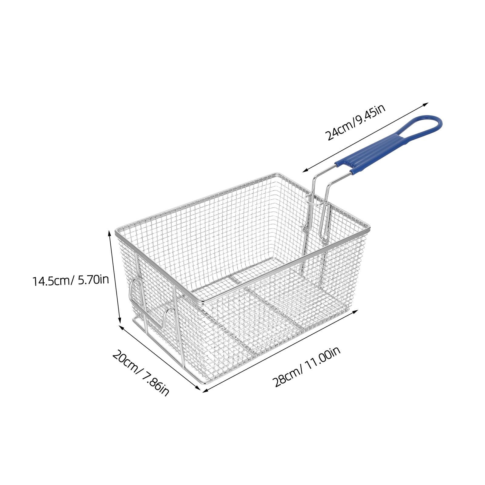 Cesta para Freír Profunda de Acero Inoxidable con Asa 24 Cm