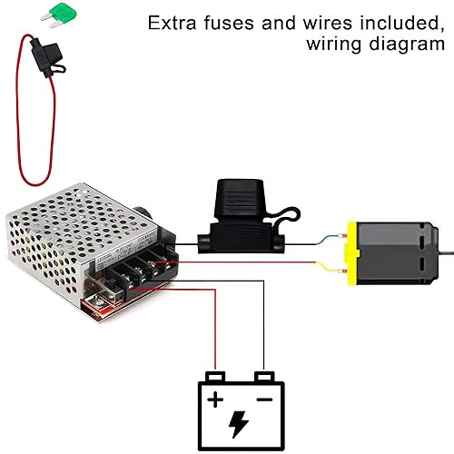 Miniatura 5 de RioRand PWM DC Motor Controlador de Velocidad Interruptor Control 7-70V 30A Fusible (RRLSKJAASSSSSSS)