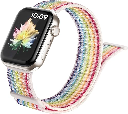 Correas deportivas de nailon compatibles con Apple Watch Band de 1.614 in, 1.575 in, 1.496 in, 1.929 in, 1.772 in, 1.732 in, 1.654 in, correa