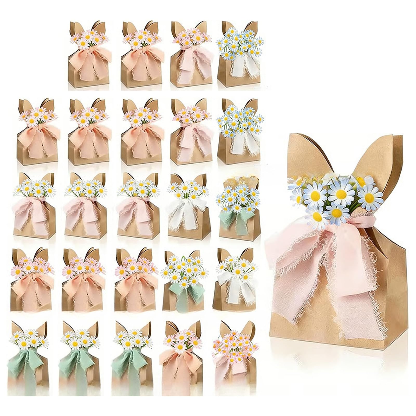 ZEPFJHE 12 / 24Pcs Stylish Butterfly Bowknot Party Treats Bags Colorful Candy for Kids Holiday Event and Special Event Present