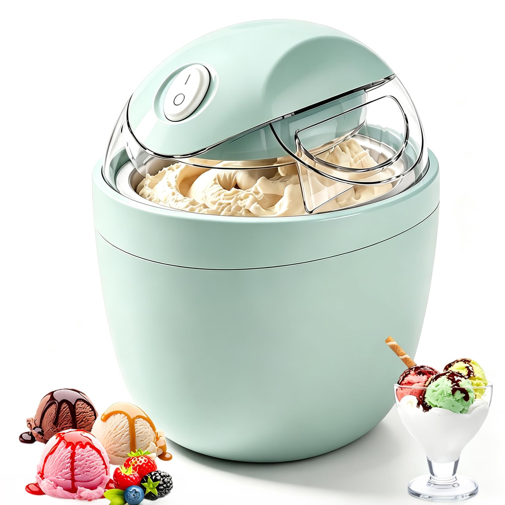 Gelatiera GelatoVivo, Gelato in Pochi Minuti, Non Serve Il Ghiaccio，Azzurro