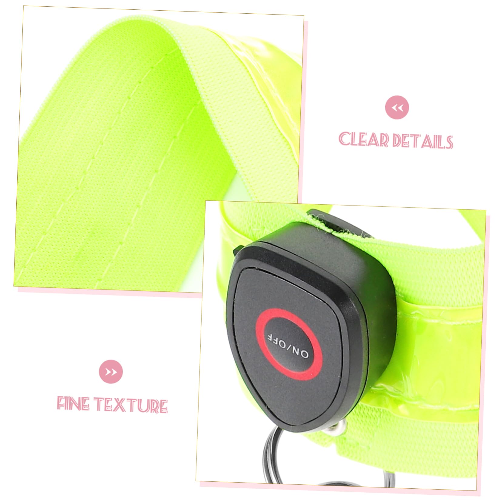 TOYANDONA Bretelles croisées Lumineuses lumière Ceinture d'épaule à LED rougeoyante Ceinture LED Bande LED Ceinture réfléchissante de sécurité bandoulière Brillante Nylon Vert