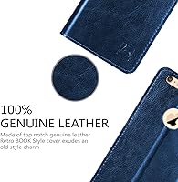 Vista 7 de Belemay Funda compatible con iPhone 6s, compatible con iPhone 6, funda de piel auténtica, billetera delgada, ranuras para tarjetero, soporte