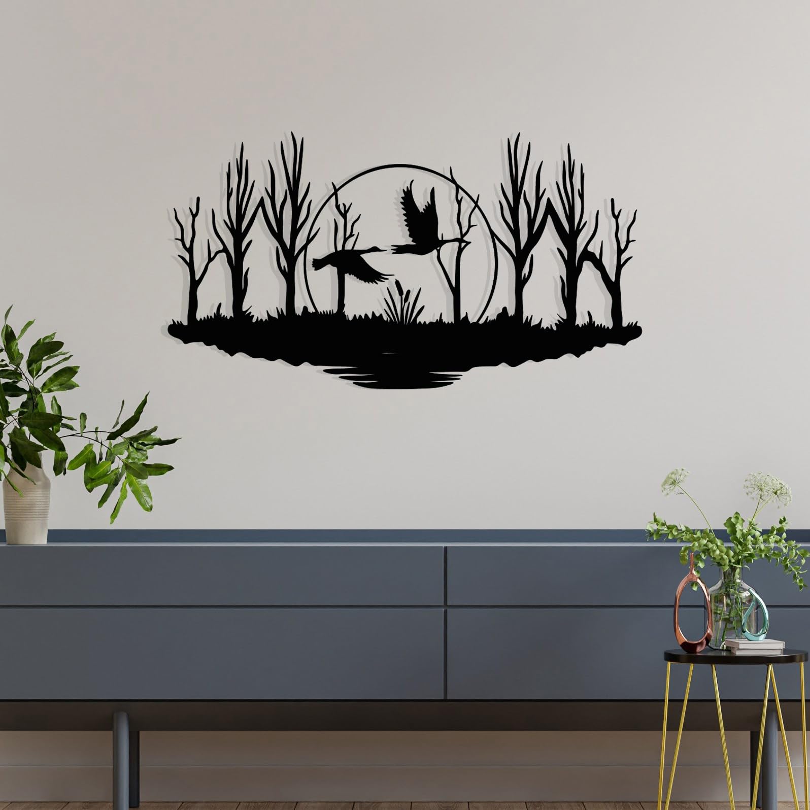 Décoration d'intérieur moderne avec l'accessoire mural métal noir