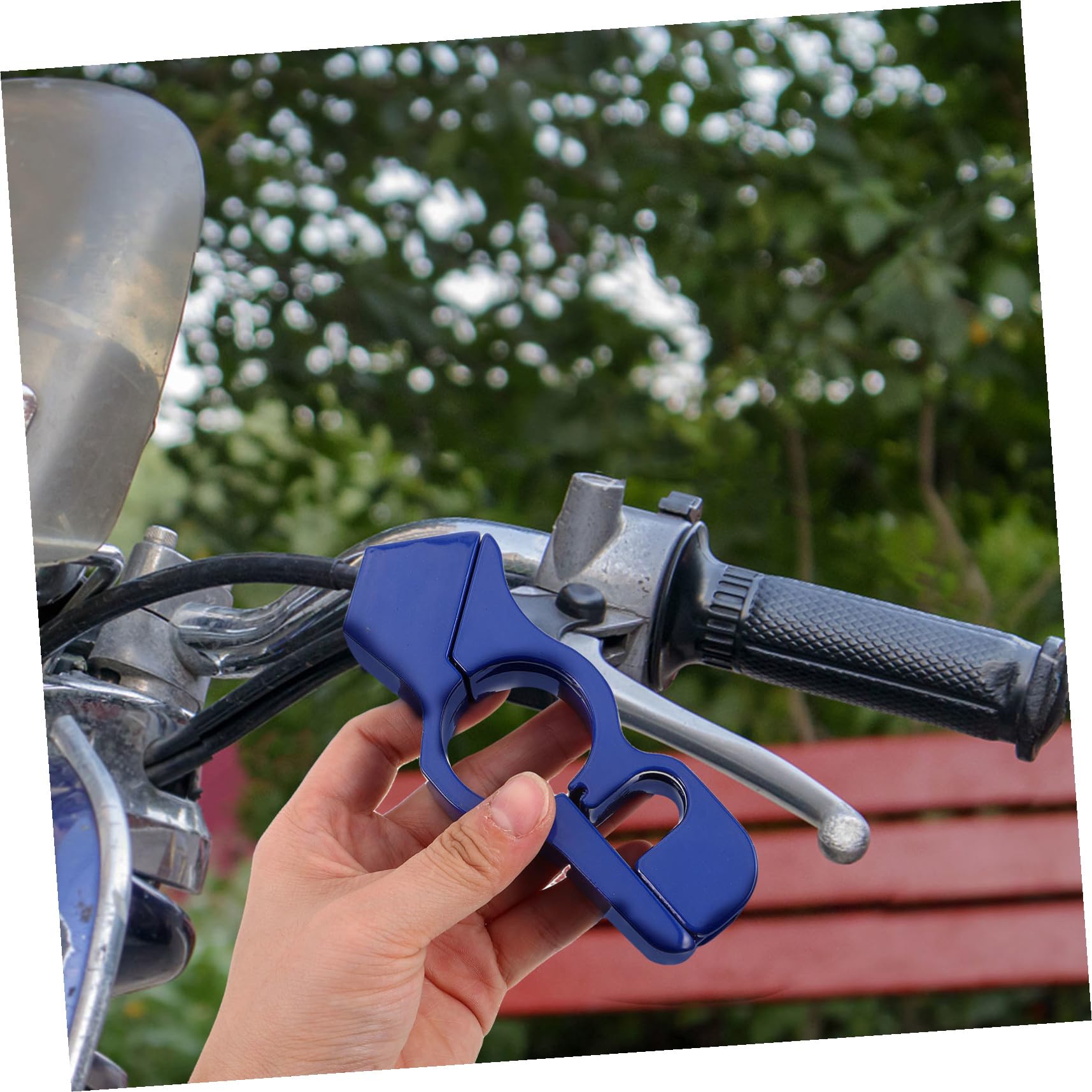 Antivol de Poignée de Moto et Trottinette en Alliage D'aluminium 2 Pièces | Protection Antivol, Installation Facile, Grosse Ouverture 42mm, Usage Quotidien et Voyages, Noyau de Verrouillage Précis